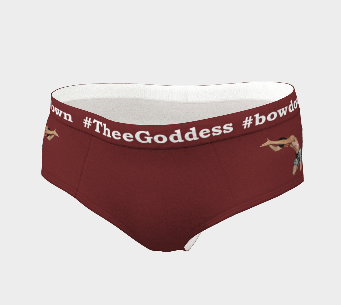TheeGoddess Bowdown Irule Underwear (BURGUNDY) preview