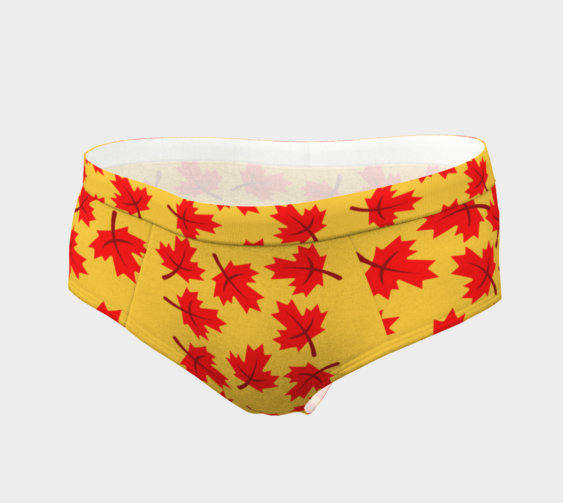 Aperçu de All Maple Leaf Mustard Yellow Cheeky Briefs