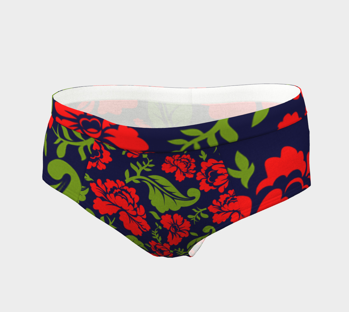 Bright Floral Print Red Roses preview