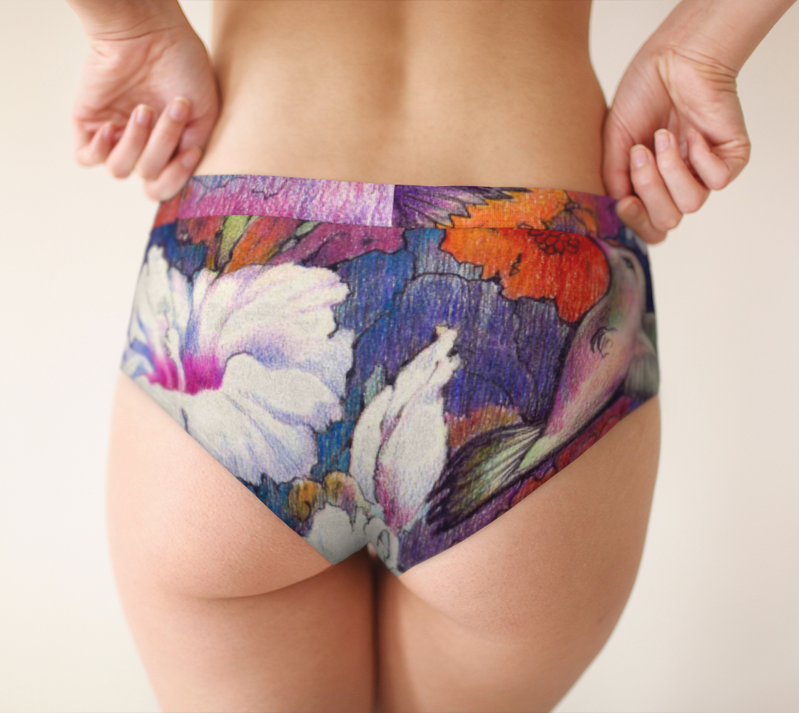 Suzanne's hummingbird cheeky shorts preview #2