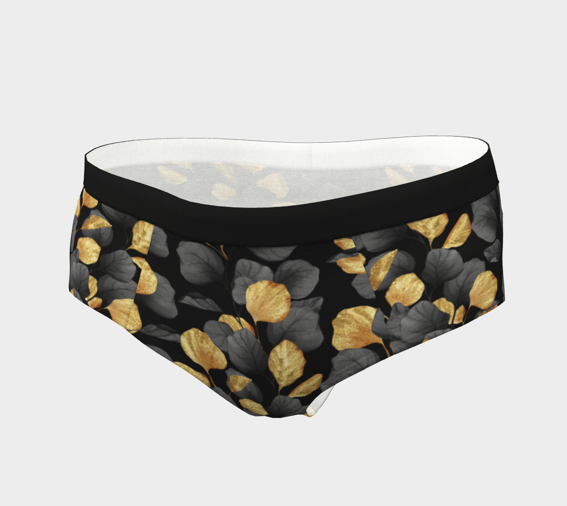 Black and gold leaves preview