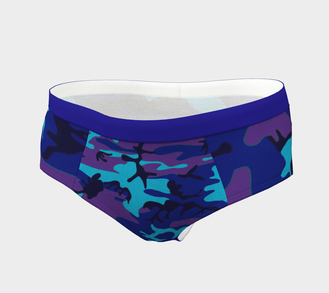 Blue and Purple Camouflage Women's Briefs preview