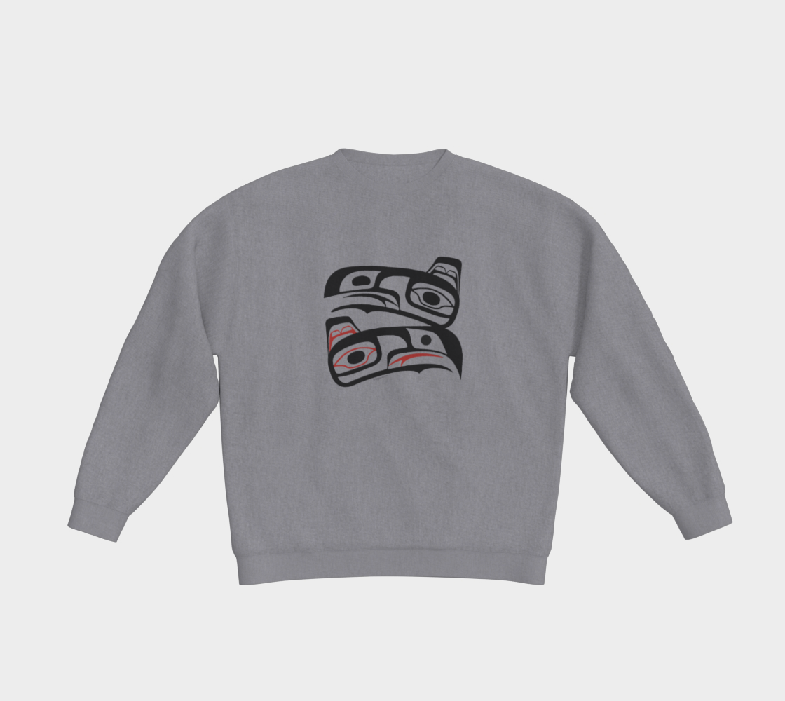 Tlingit Eagle Raven Crew Neck Long Sleeve Classic T-Shirt  preview #1