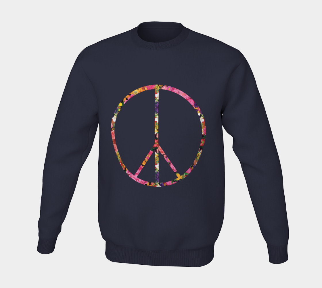 Peace Flower Sweatshirt Miniature #6
