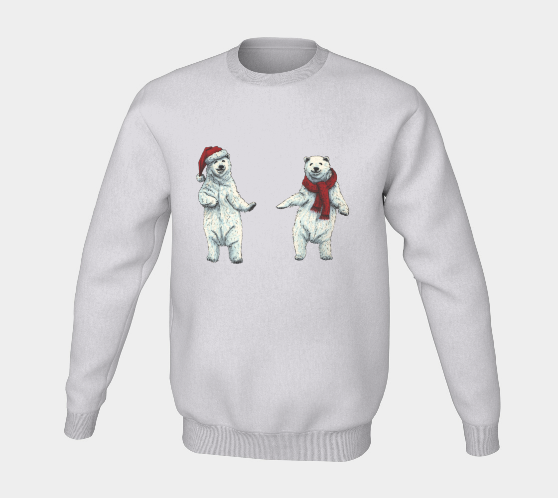 The polar bears wish you a Merry Christmas Crewneck Sweatshirt thumbnail #6