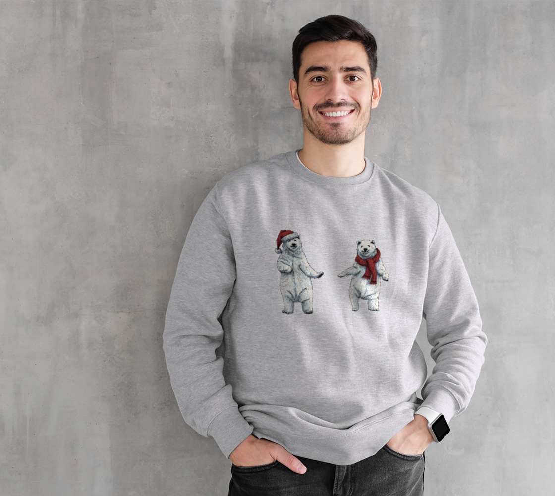 The polar bears wish you a Merry Christmas Crewneck Sweatshirt preview #1