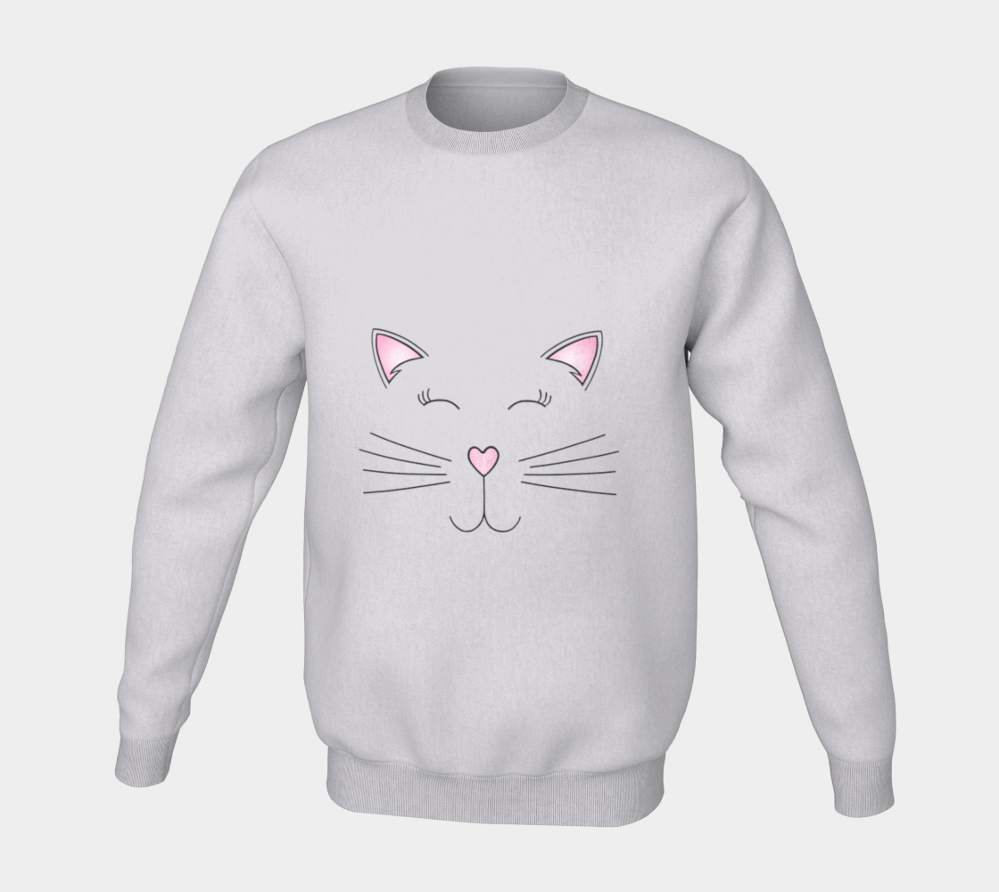 Pretty Kitty Crewneck Sweatshirt preview #5