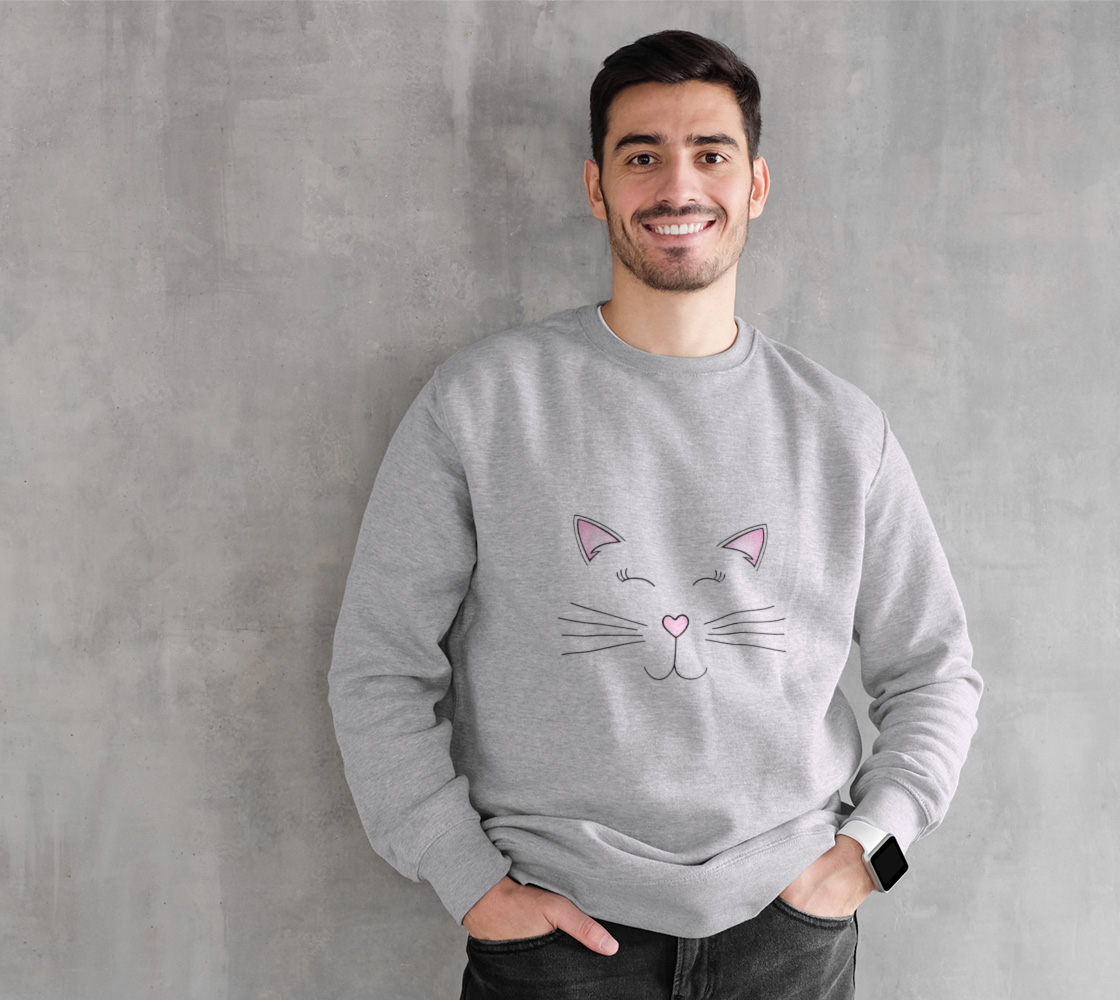 Pretty Kitty Crewneck Sweatshirt 3D preview