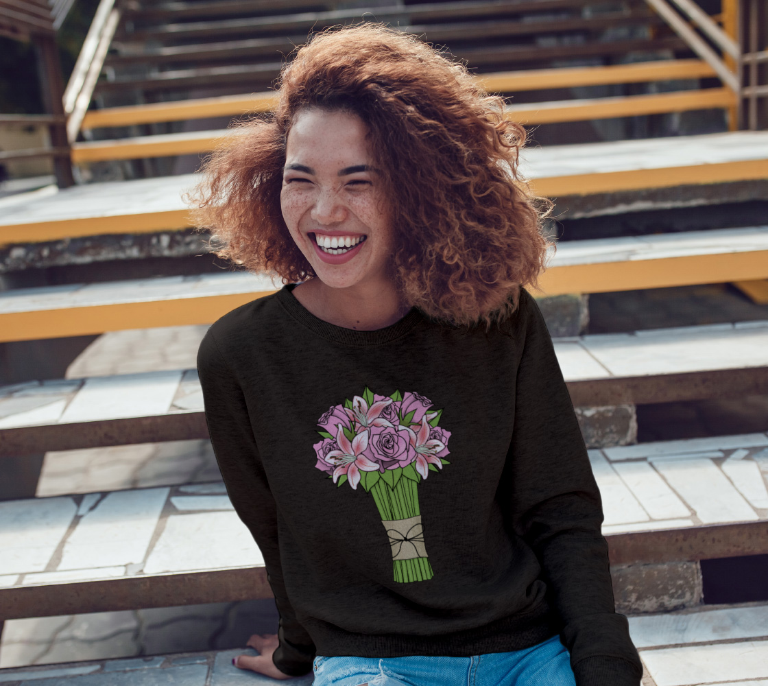 Bouquet of Flowers Crewneck Sweatshirt preview #3