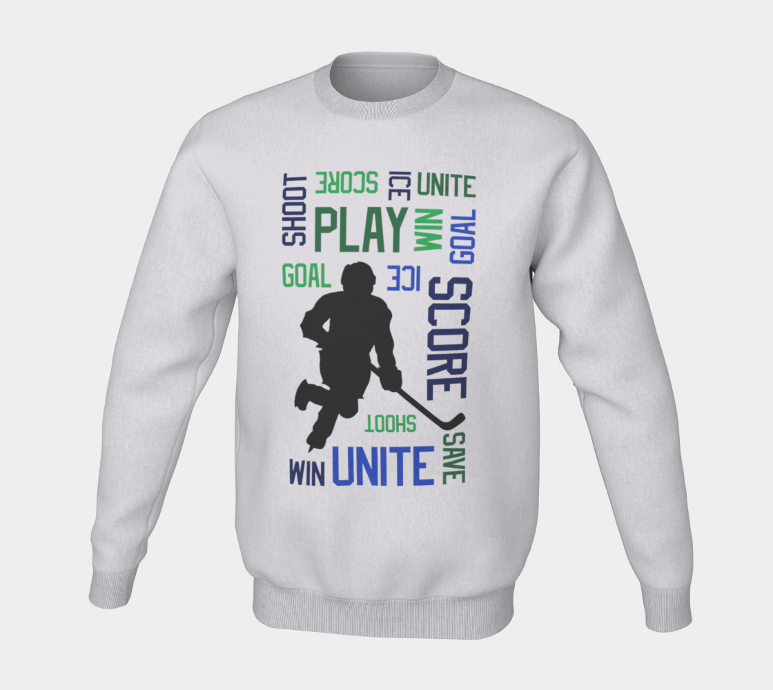 Aperçu de For the Love of Hockey Crewneck Sweatshirt - Blue #5