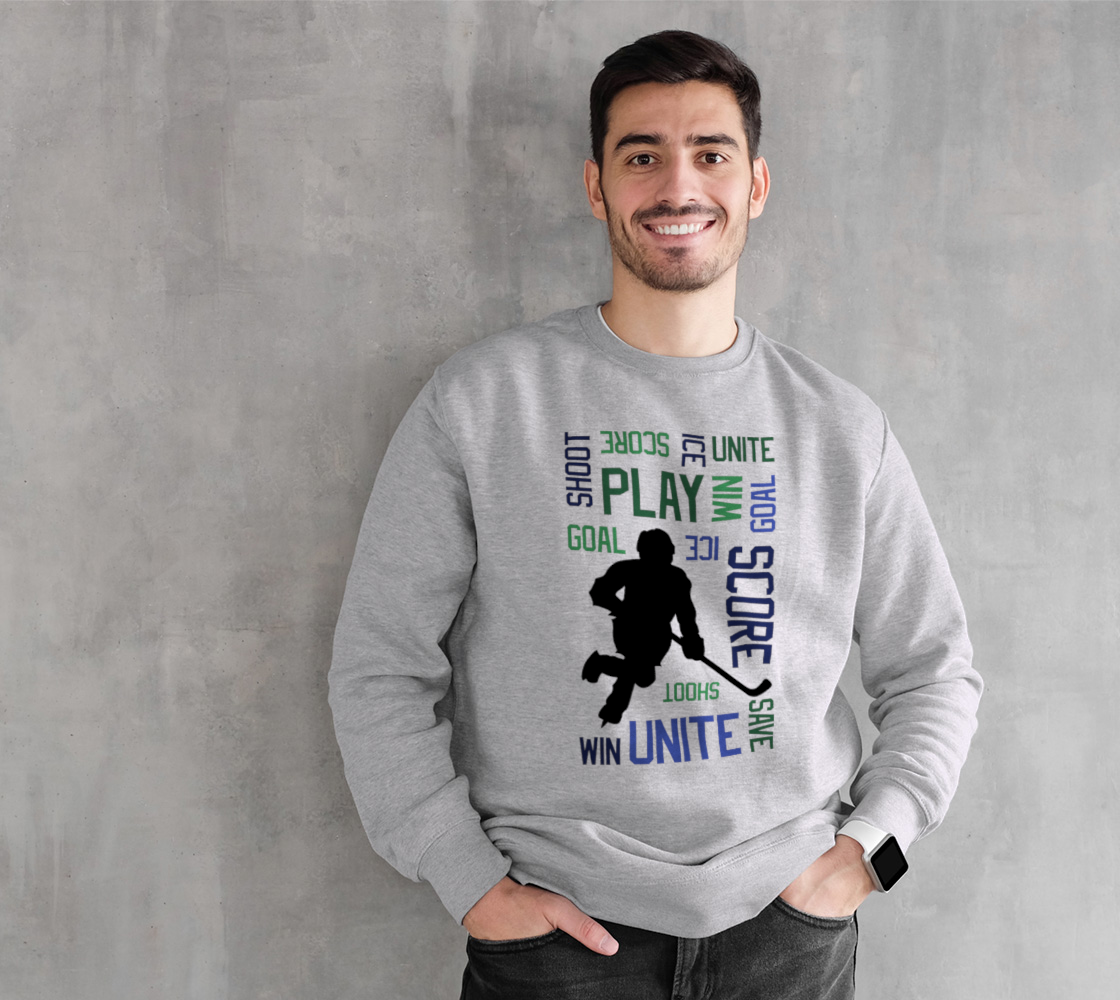 Aperçu de For the Love of Hockey Crewneck Sweatshirt - Blue #1