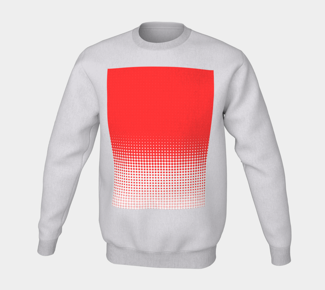 Red Dot Ombre Fade to White Sweatshirt preview #5