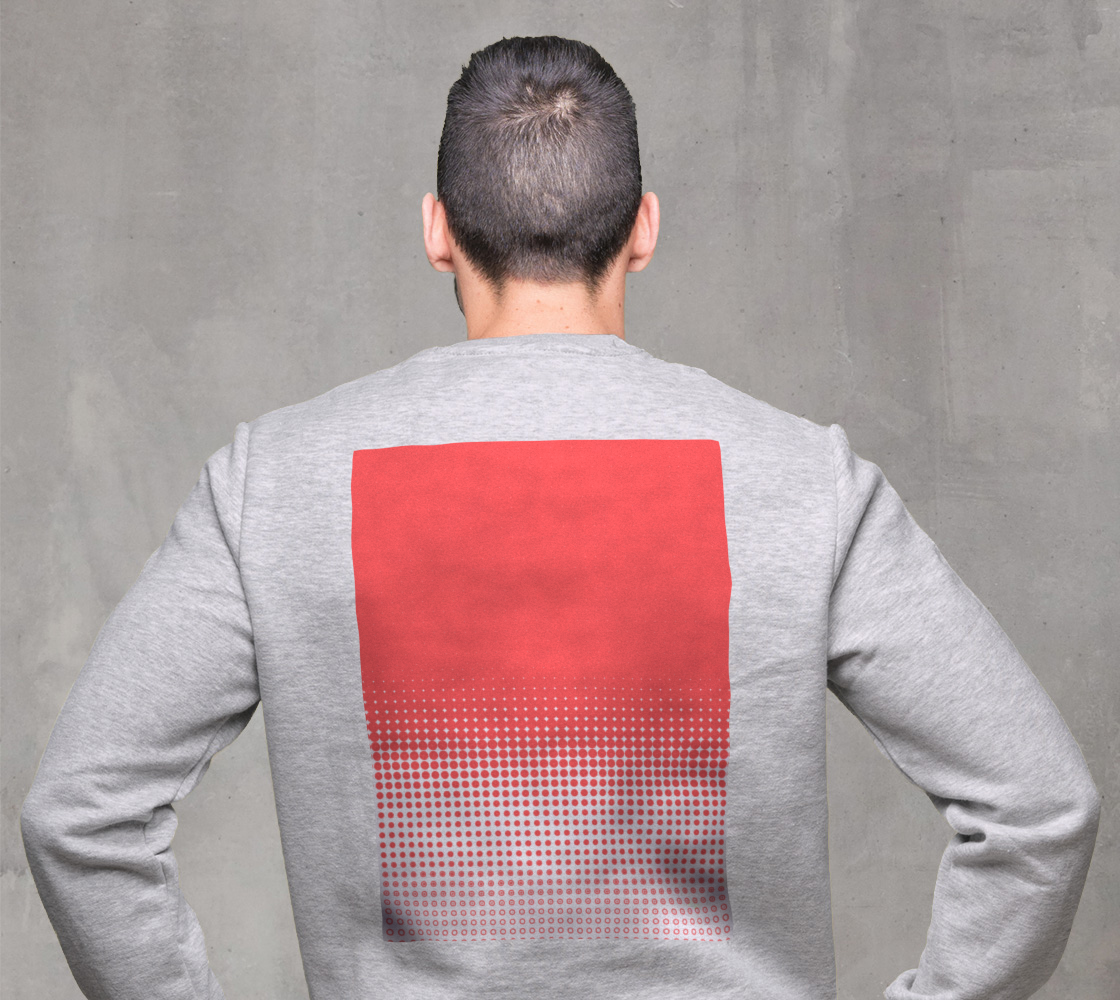 Red Dot Ombre Fade to White Sweatshirt preview #2