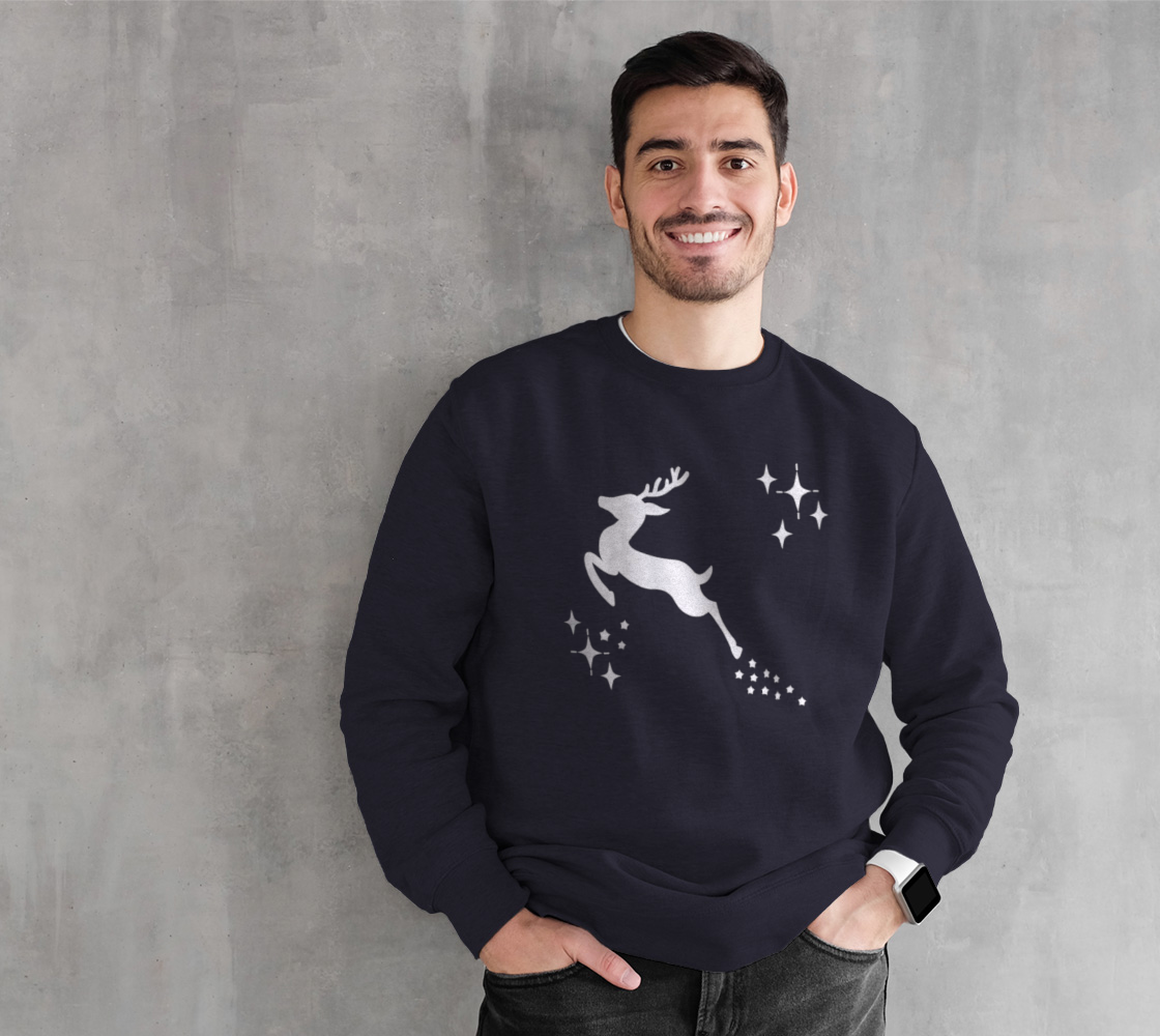 Aperçu de Let it snow, Deer Crewneck Sweatshirt