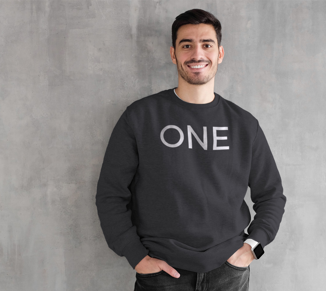 ONE SWEATSHIRT (white ink) preview