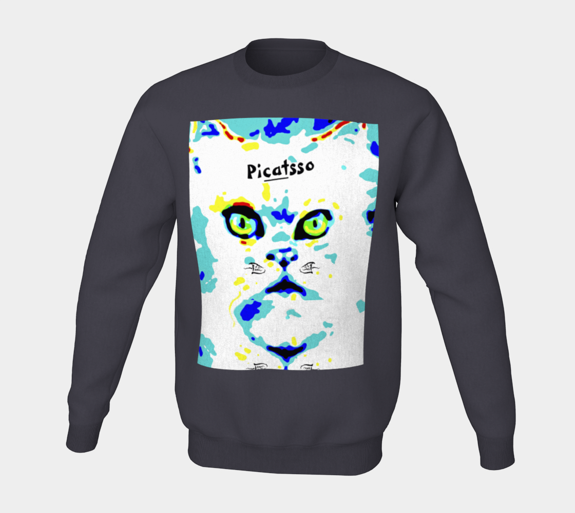 Picatsso / Offical Crazy Catnip Meme Art Sweatshirt  thumbnail #6