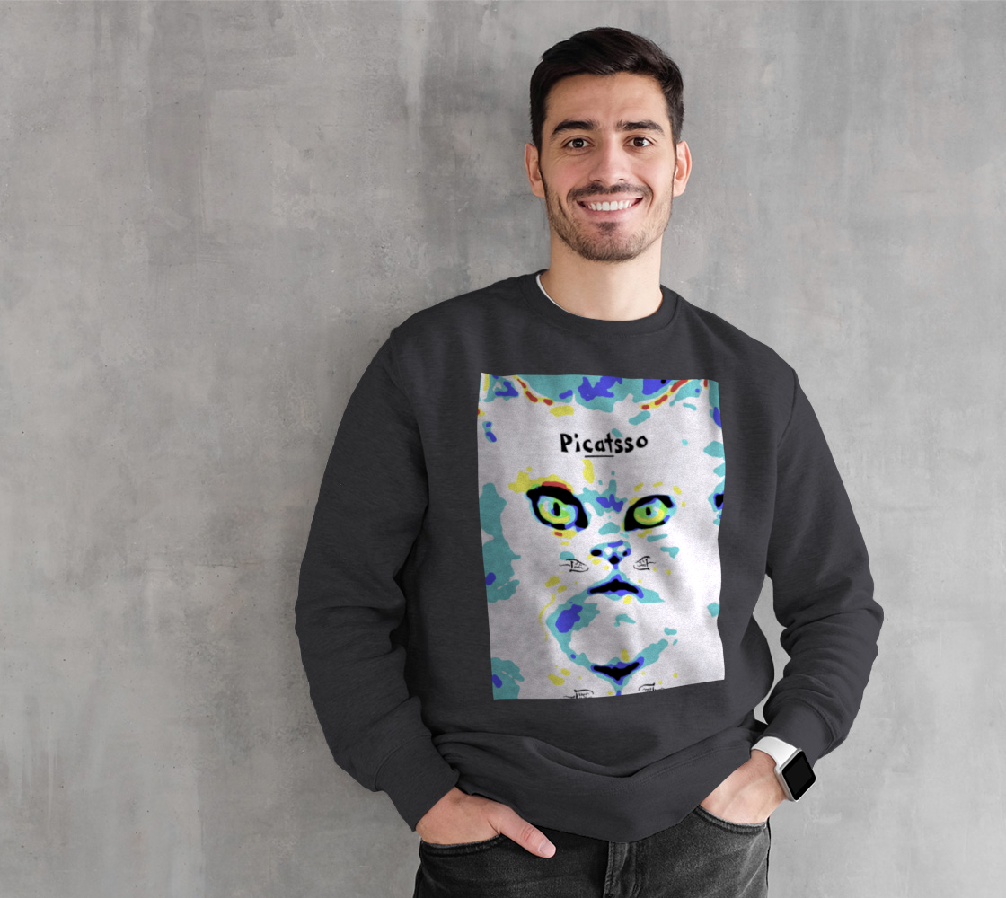 Picatsso / Offical Crazy Catnip Meme Art Sweatshirt preview #1