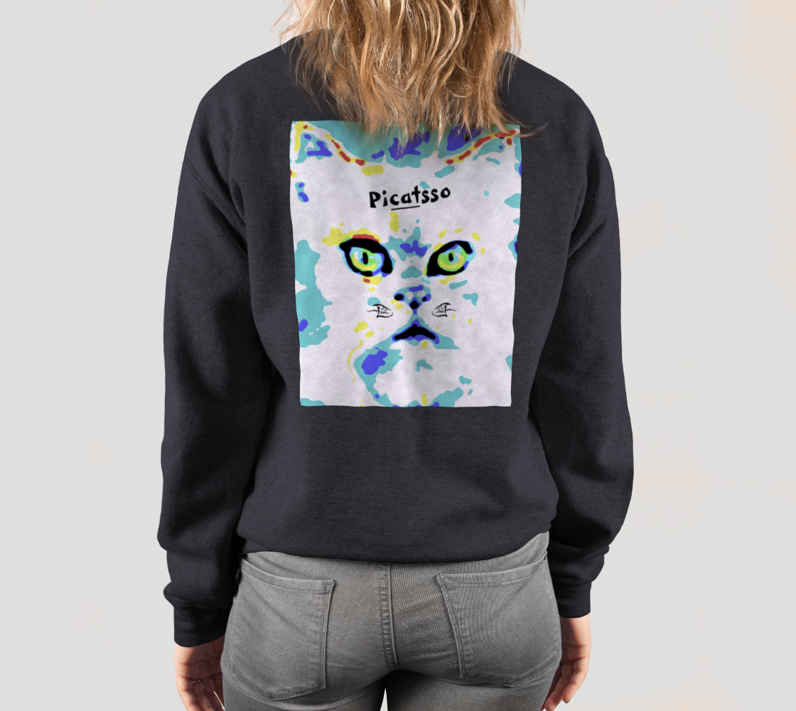 Picatsso / Offical Crazy Catnip Meme Art Sweatshirt preview #4