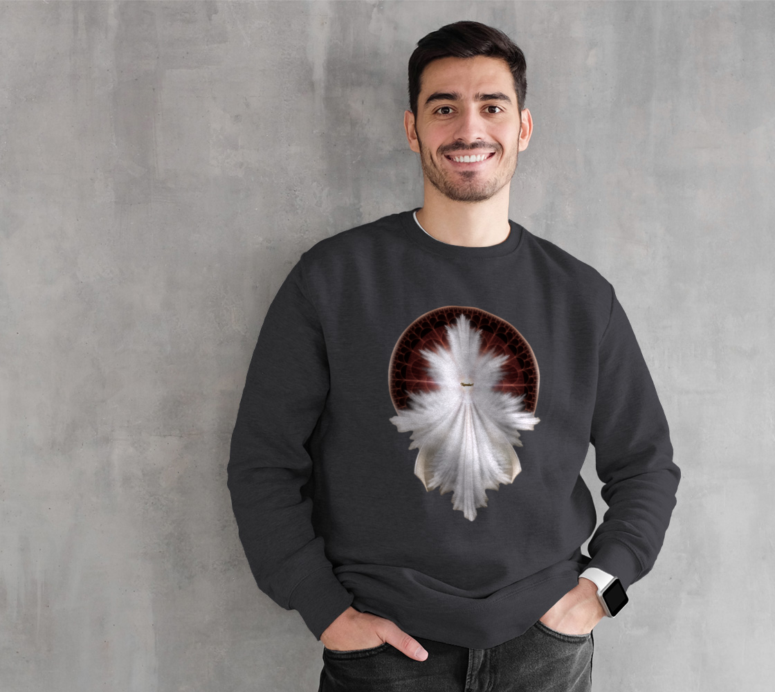Angel Wings Snowflake Fractal Art Sweatshirt preview