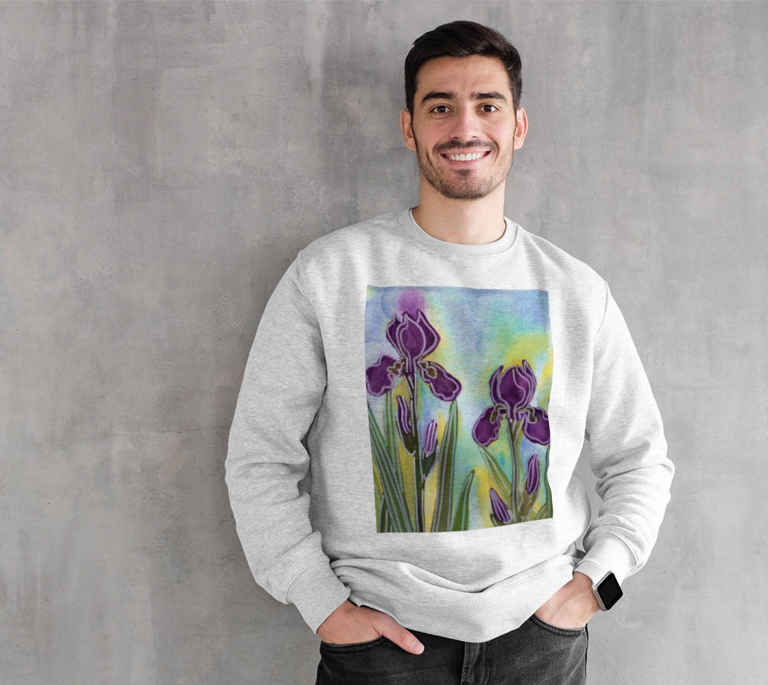 Watercolor Iris Sweatshirt preview