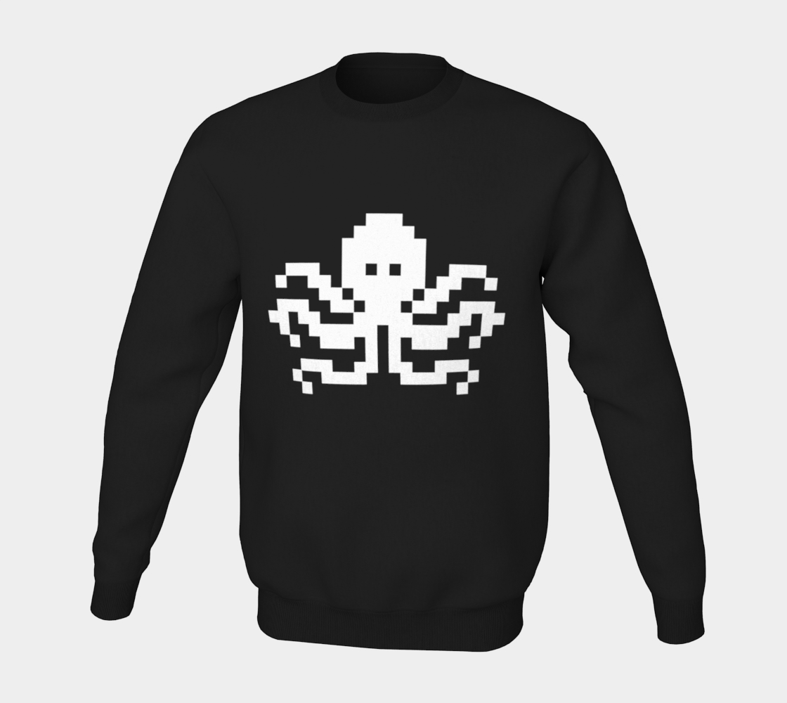 Aperçu de Pixel Octopus - White on Black #5