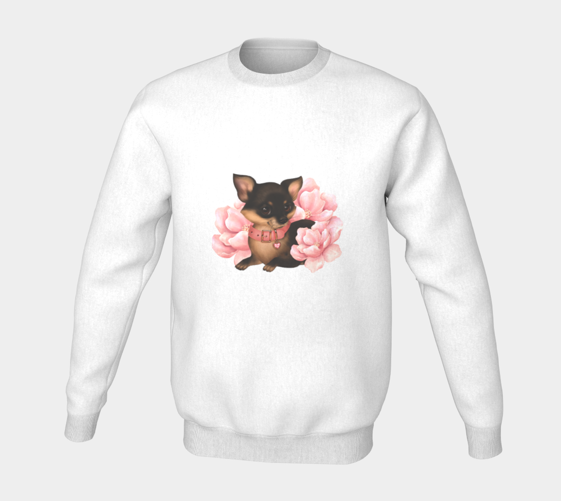 Cute little chihuahua dog with flowers  Miniature #6