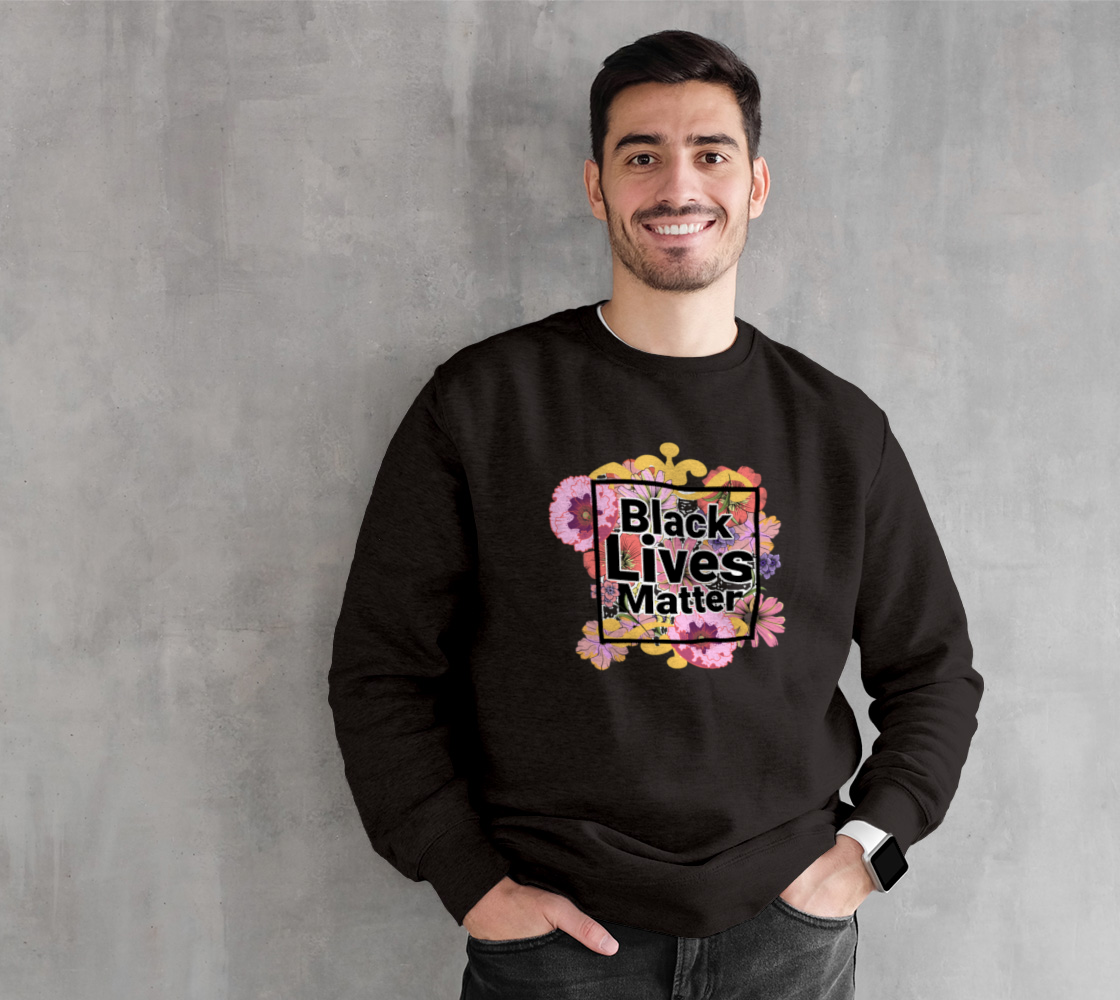 Aperçu de BLM Floral Black Sweatshirt