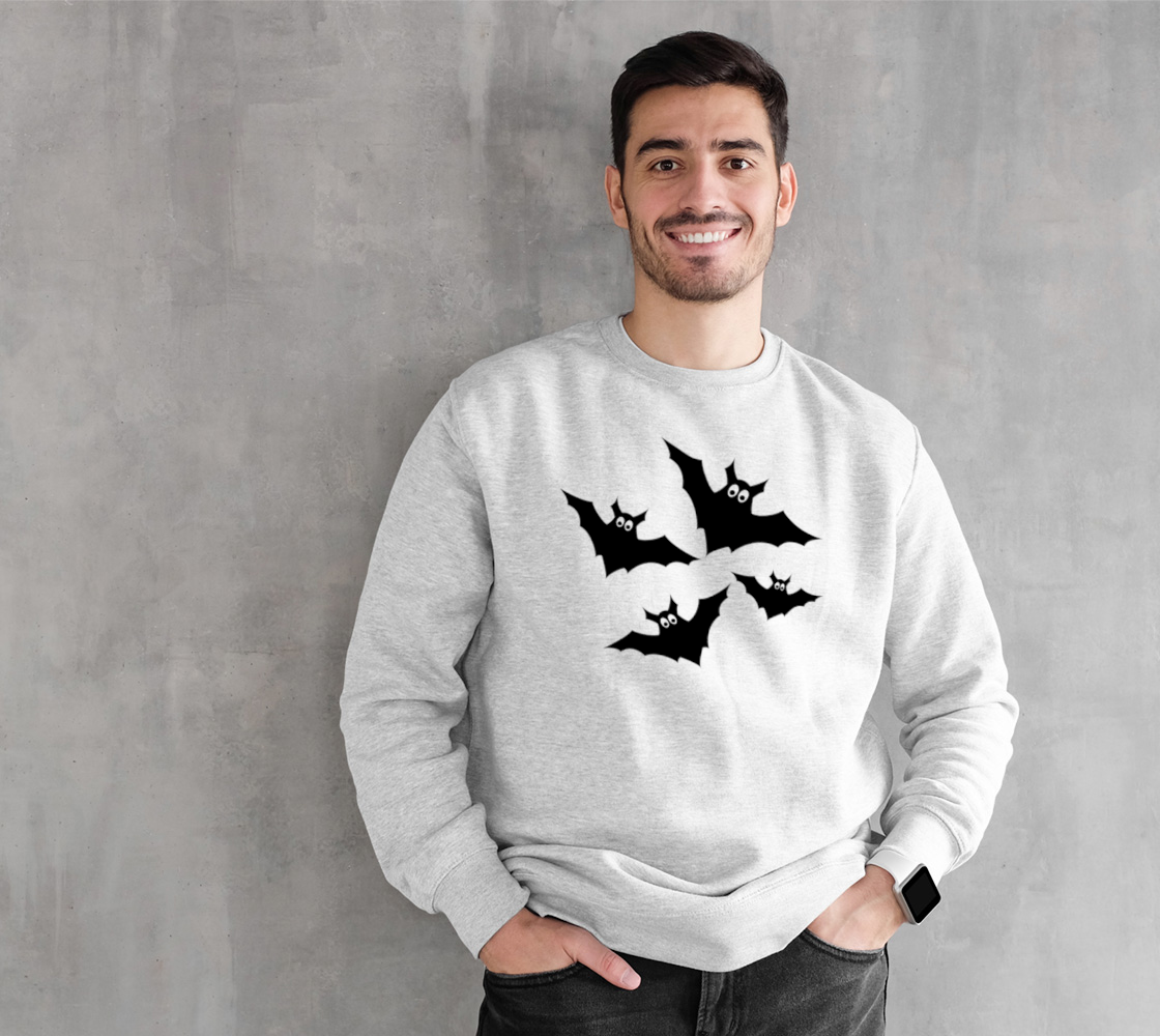 Cool black Flying bats Halloween pattern preview