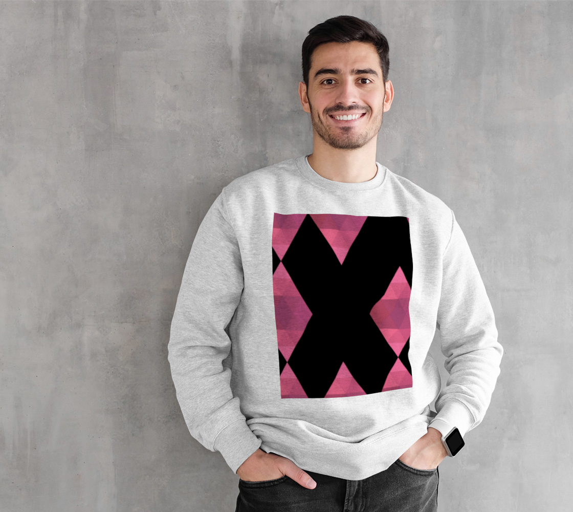 Classic Pink Diamond Crewneck Sweatshirt preview