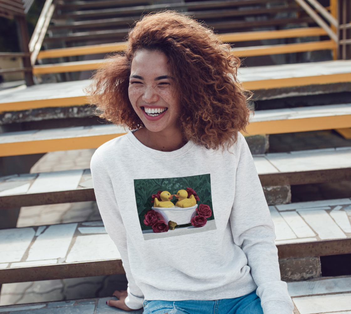 Love Birds (Green) Crewneck Sweatshirt preview #3
