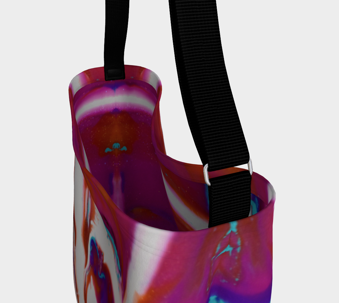 Aperçu de Powerful abstract Pink and white Tote Bag #3