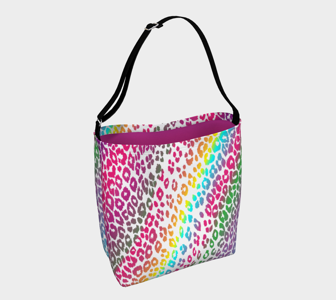 "Funky Kitty" Animal Print Tote Bag by VCD © preview