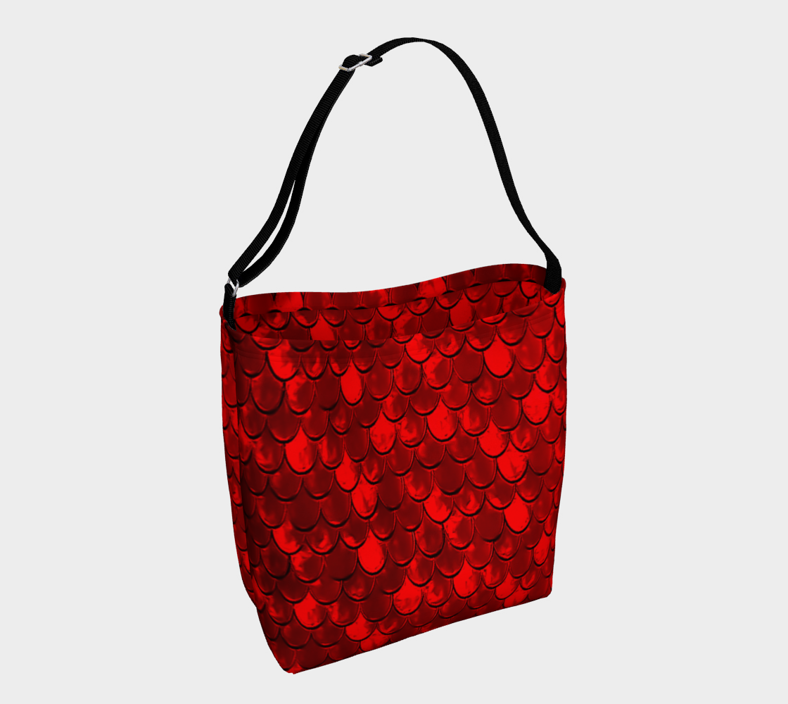 Red Mermaid Scale Day Bag / Tote by VCD © preview