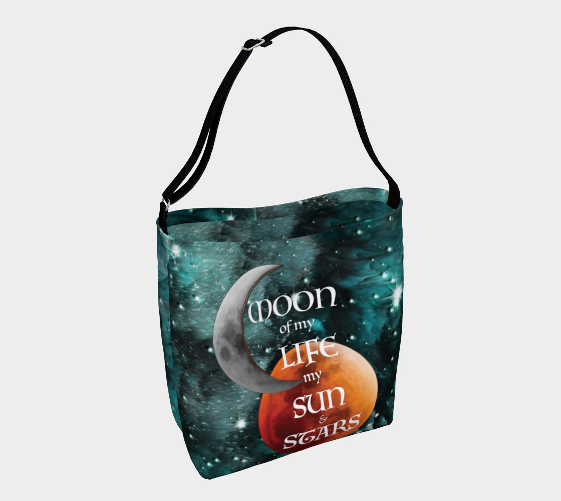 Game of Thrones inspired Khaleesi Quote Galaxy Day Bag Tote by VCD © preview