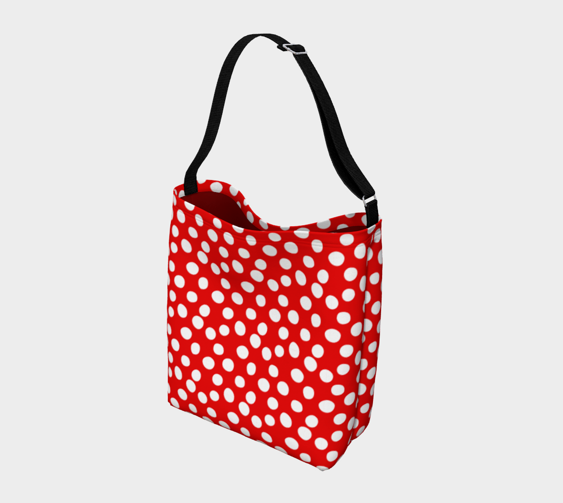 All About the Dots Tote Bag - Red Miniature #3