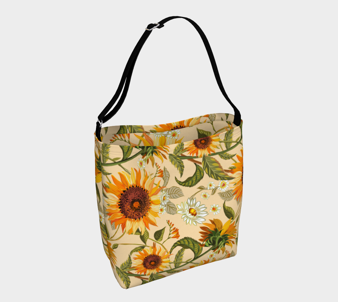 Golden Sunflowers stretchy bag preview
