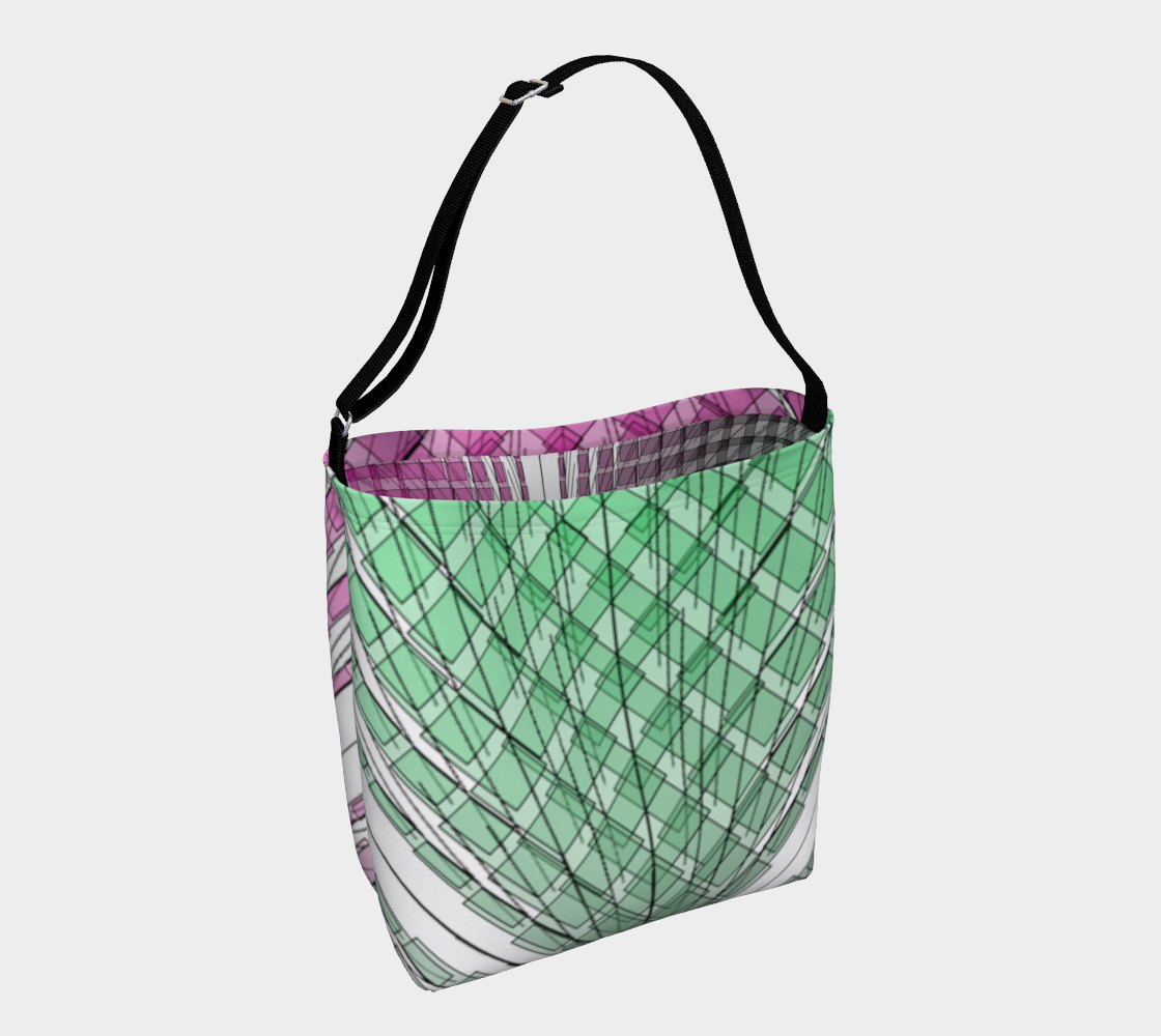 Green Red Ombre Diagonal Flow Day Tote 1 preview