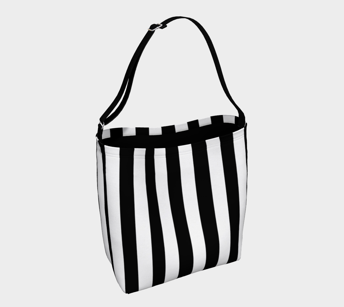 Aperçu de Sac Fourre-tout Bandes Blanc/Noir #1