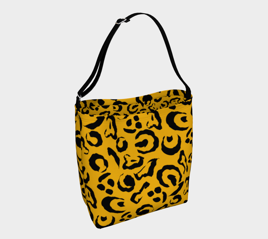 Mustard Gold Black Leopard Print Trendy Pattern preview