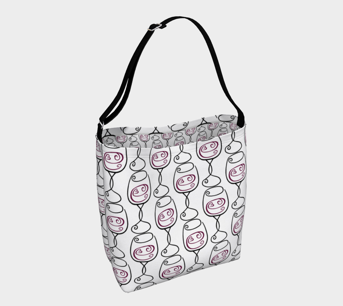Wine is Always a Good Idea Patterned Tote Bag preview