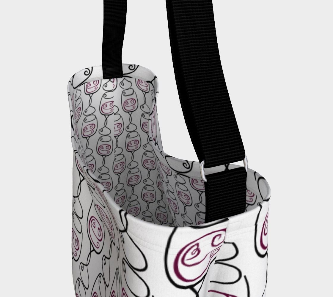 Wine is Always a Good Idea Patterned Tote Bag Miniature #4