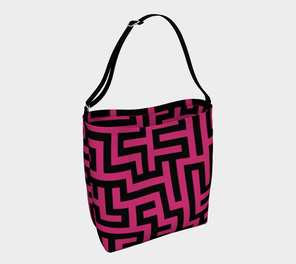 Pink and Black Maze Pattern preview #1