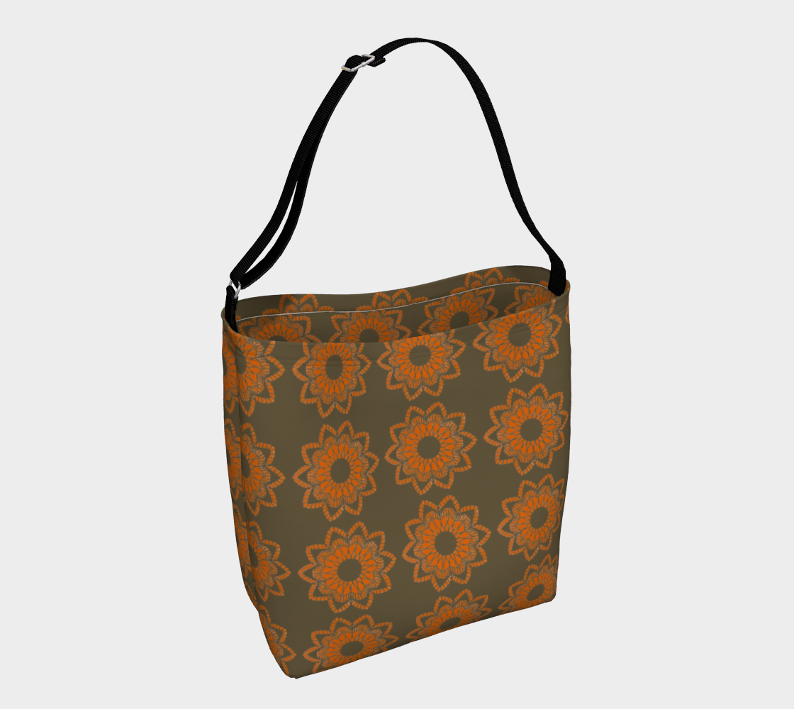 Orange Mandala on Khaki Green preview #1
