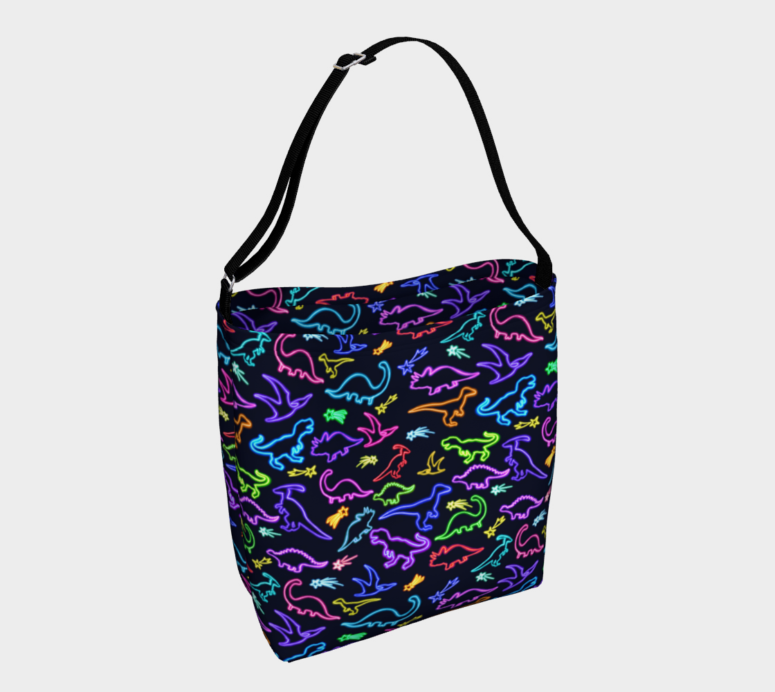 Neon Dinosaurs Day Tote  preview