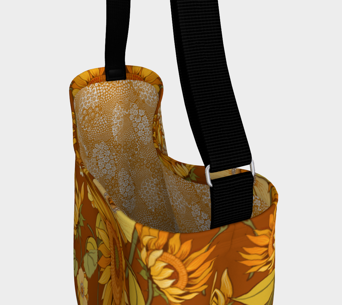 70s Sunflower Retro tote bag preview #3