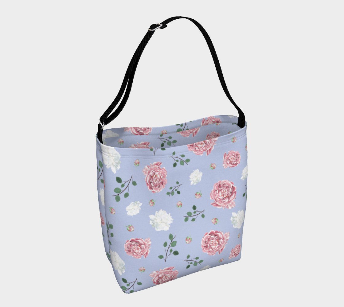 Peonies Day Tote (Blue) preview