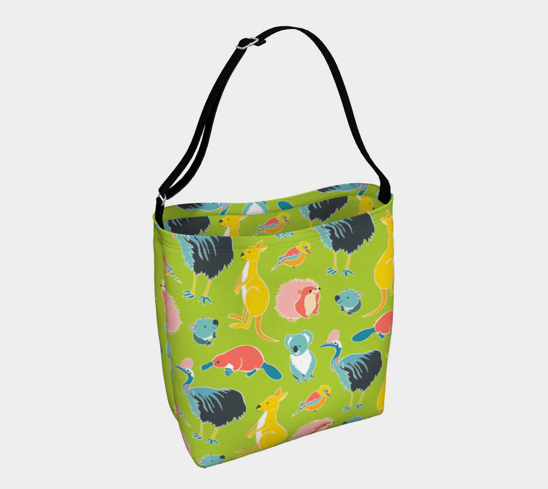 Aussie Animals Day Tote (Lime) preview
