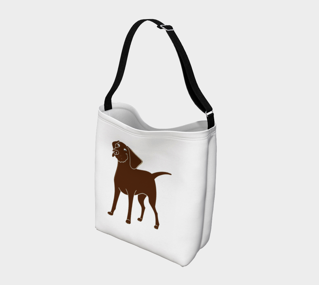 Labrador Retriever chocolate cartoon day tote bag preview #2