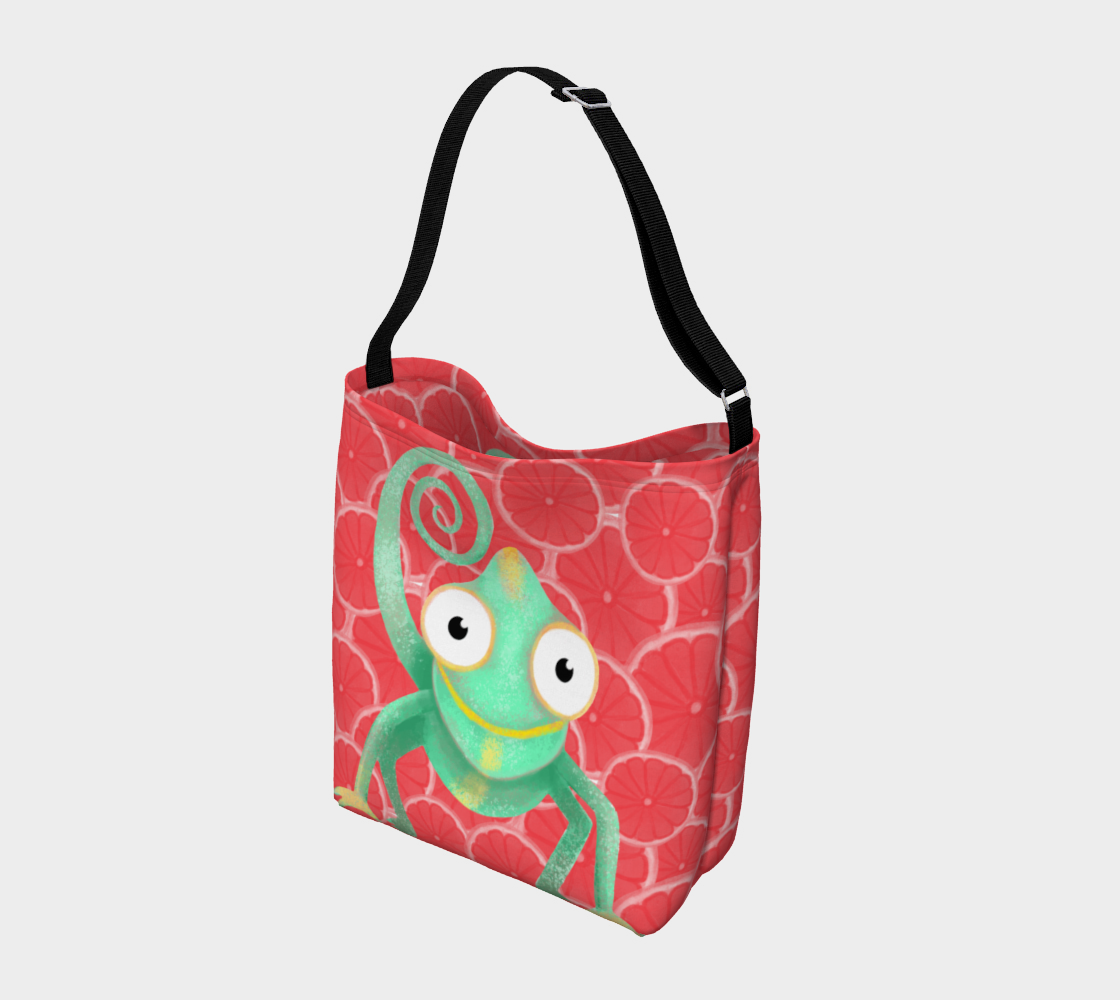 Mambo the Chameleon Day Tote (red) preview #2