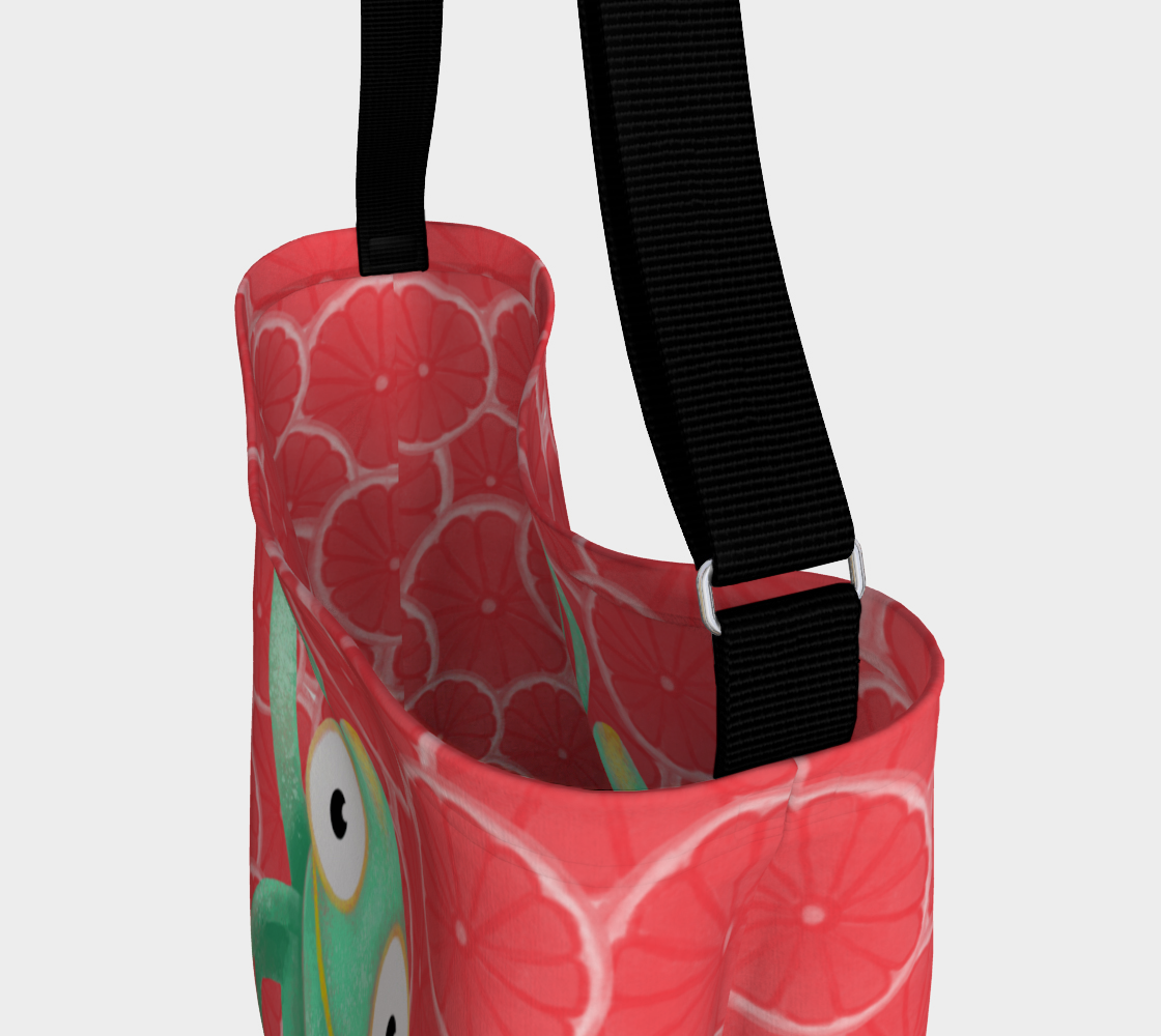 Mambo the Chameleon Day Tote (red) preview #3